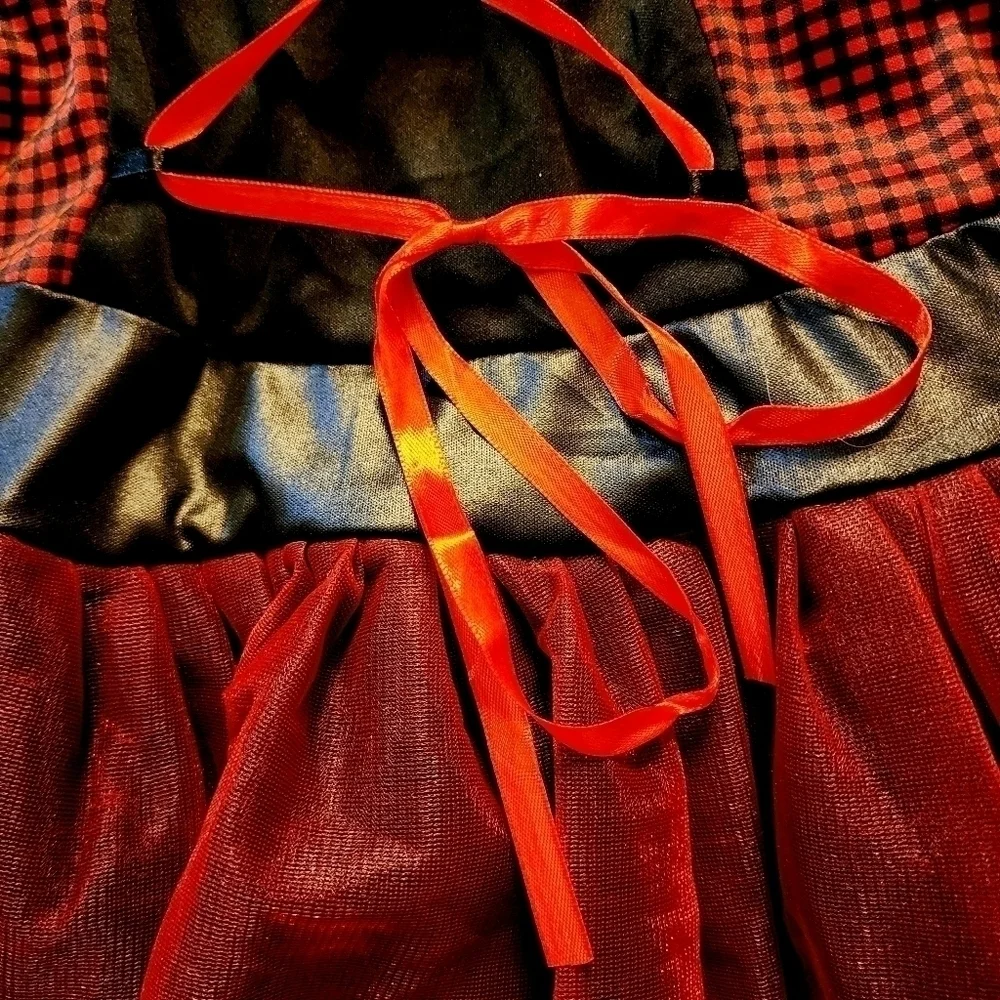 Red Hooded Cutie Little Riding Hood Halloween Costume Cosplay Teen's Large L EUC